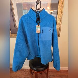 Jordan Flight Mountainside Sherpa Men XL Loose Fit Gorgerous Blue Colorway